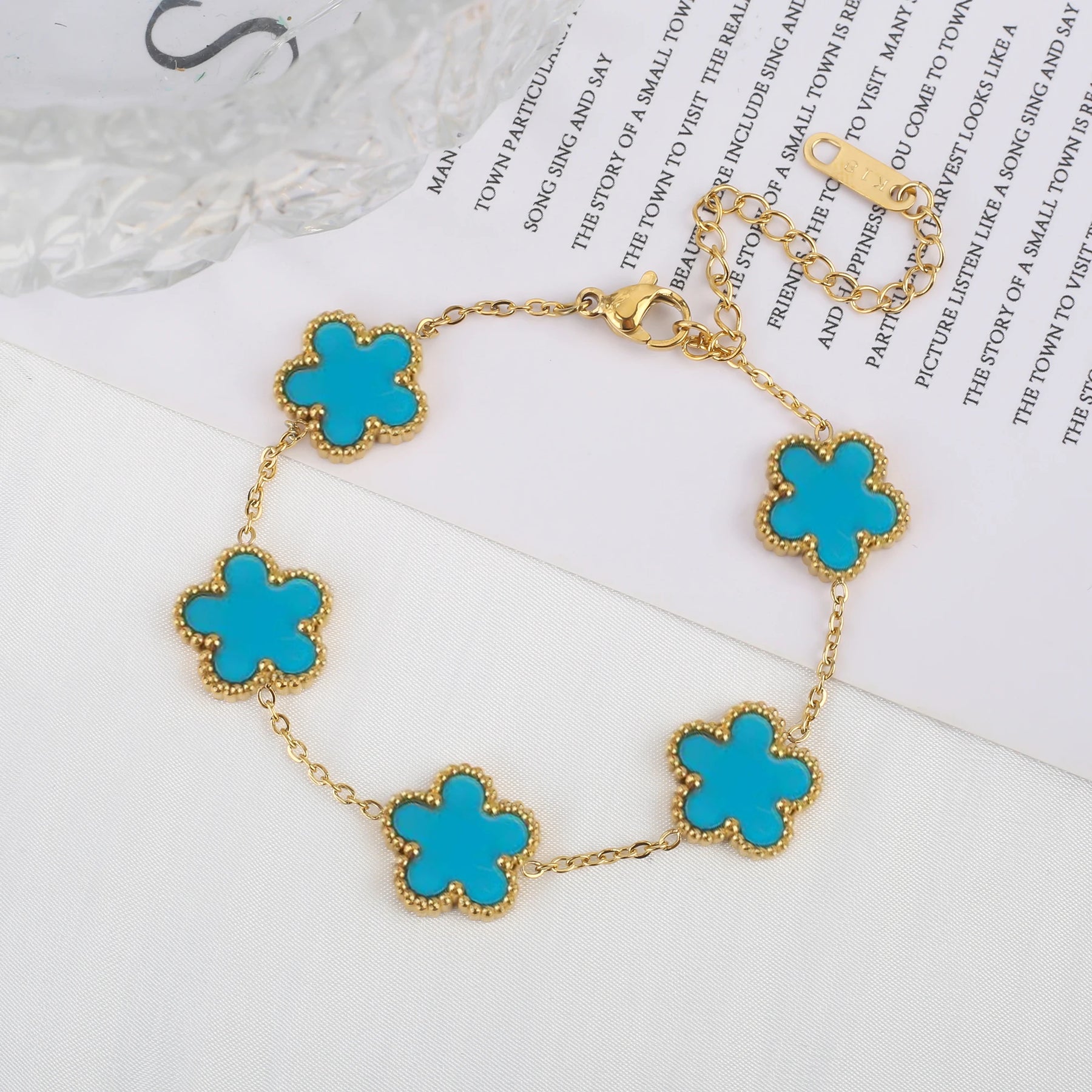 Five Leaf Necklace & Earrings Set + Free Bracelet!