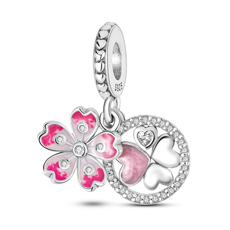 Soft Pink Flower Charm