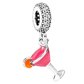 Pink Cocktail Charm