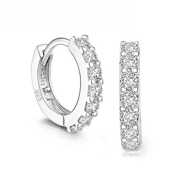 Dainty Crystal Hoop Earrings – Mini Huggie Zirconia Hoops